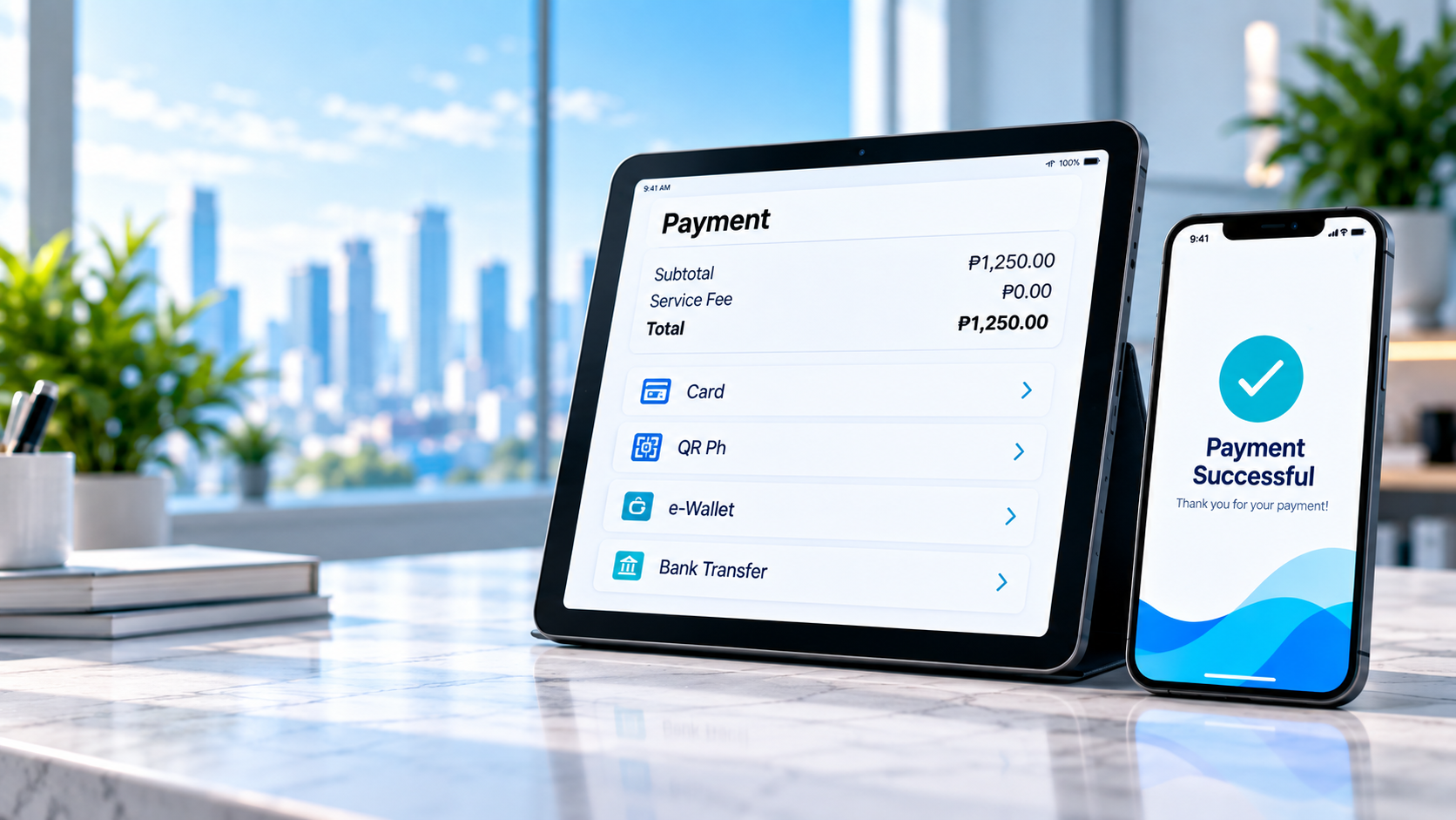 Card, QR Ph, e-wallet, and bank transfer checkout